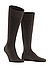Serie Travel&Comfort, Kniestrümpfe, Baumwolle, dunkelbraun - schwarz-braun