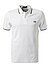 Polo-Shirt, Baumwoll-Piqué, weiß - weiß-eisblau-dunkelgrün