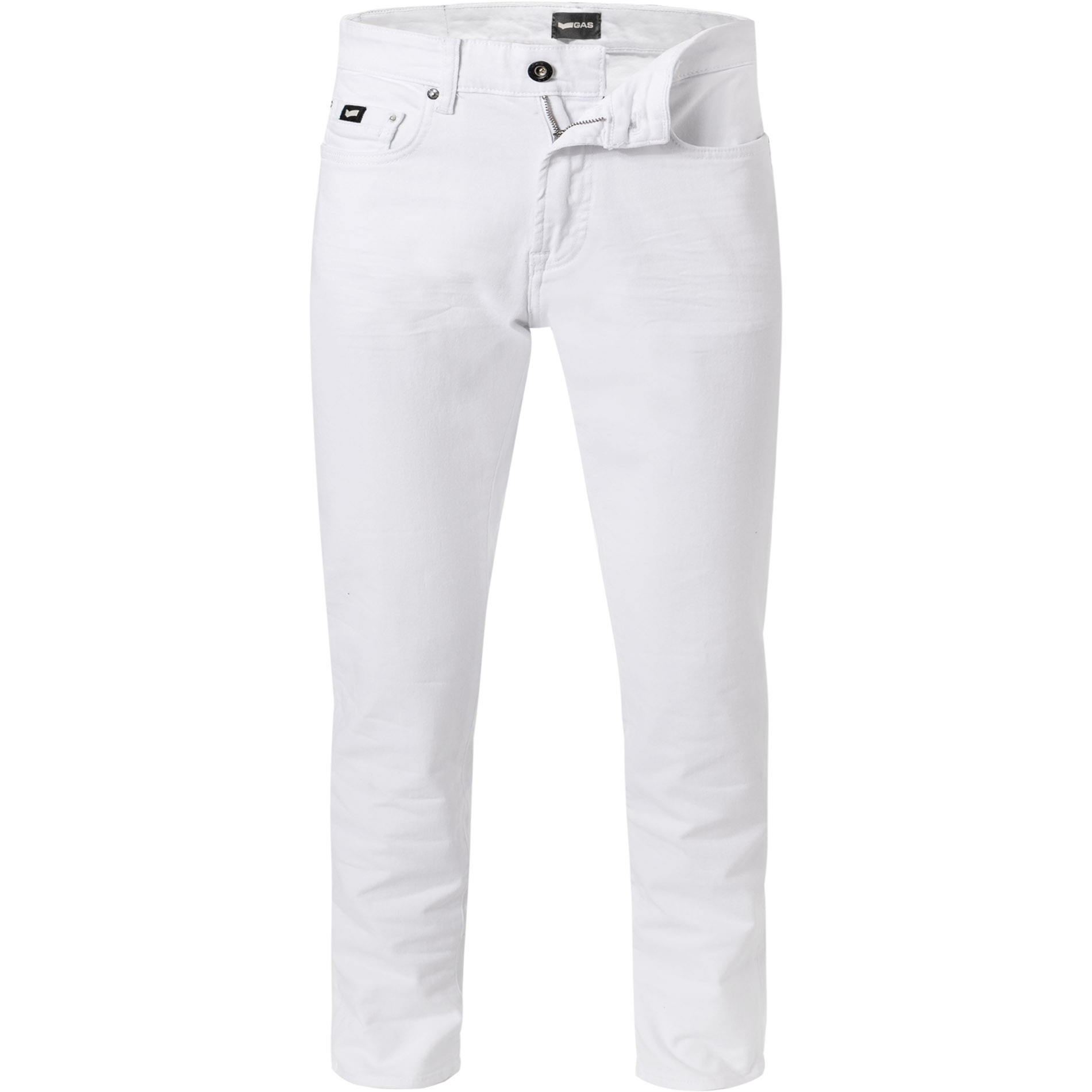 GAS Herren Jeans weiß Baumwoll-Stretch Slim Fit