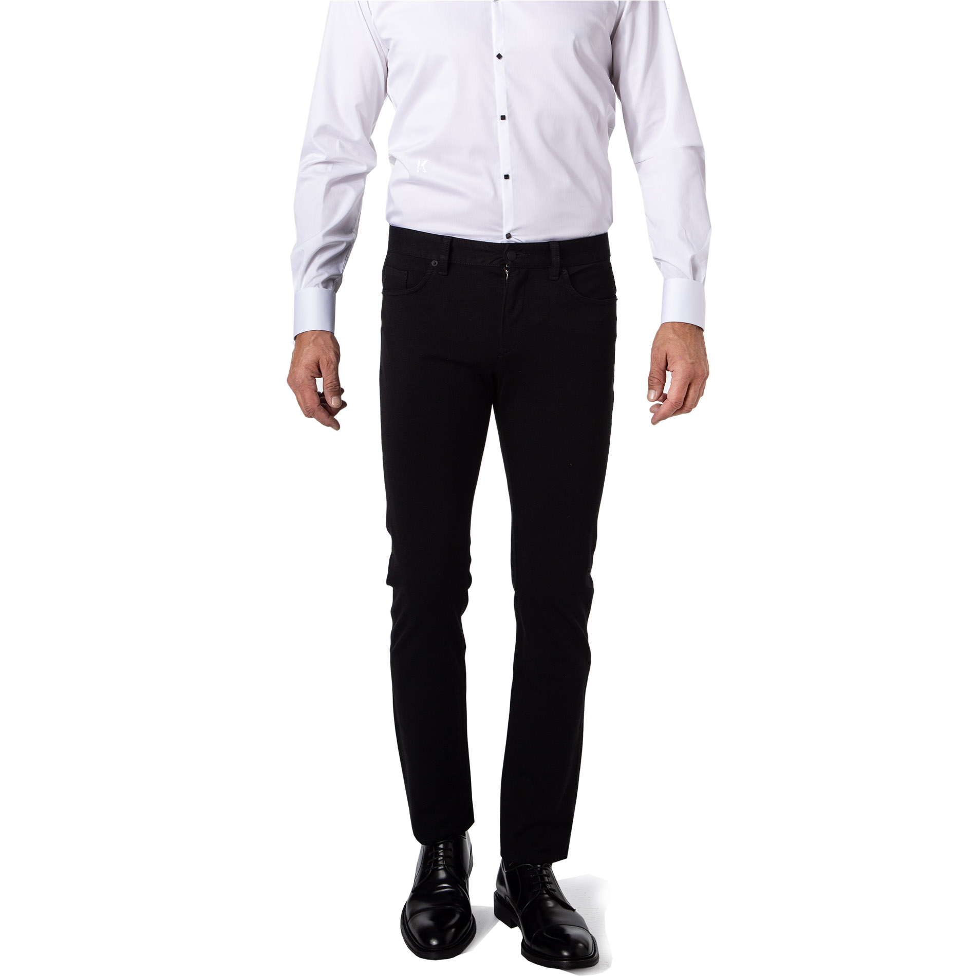 BOSS Black Herren Hose schwarz Slim Fit