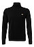 Rollkragenpullover, Wolle-Baumwolle, schwarz - black