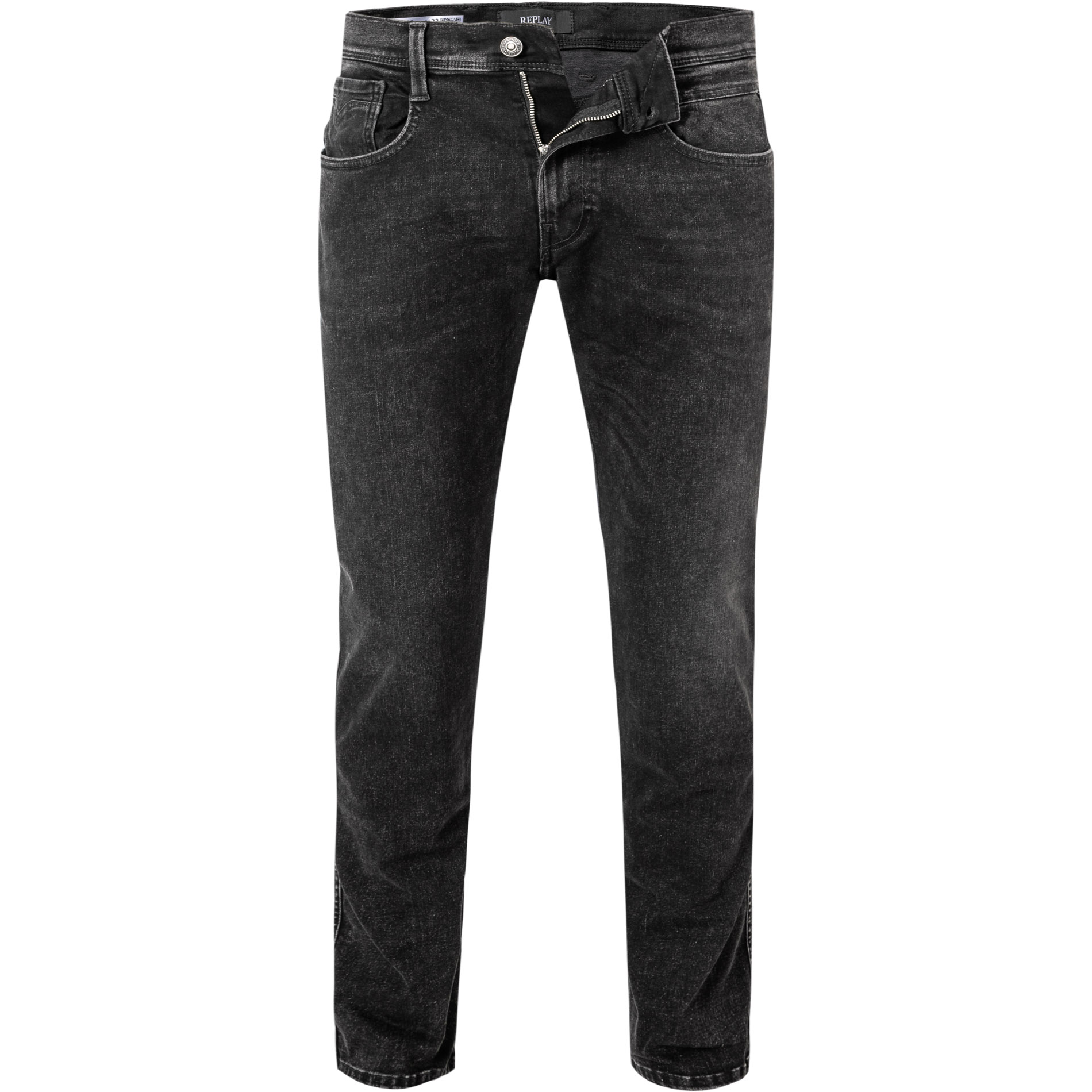Replay Herren Jeans schwarz Baumwoll-Stretch Slim Fit