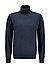 Rollkragenpullover, Merinowolle, blau - navy