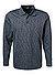 Polo-Shirt, Baumwoll-Jersey, dunkelblau meliert - dunkelblau
