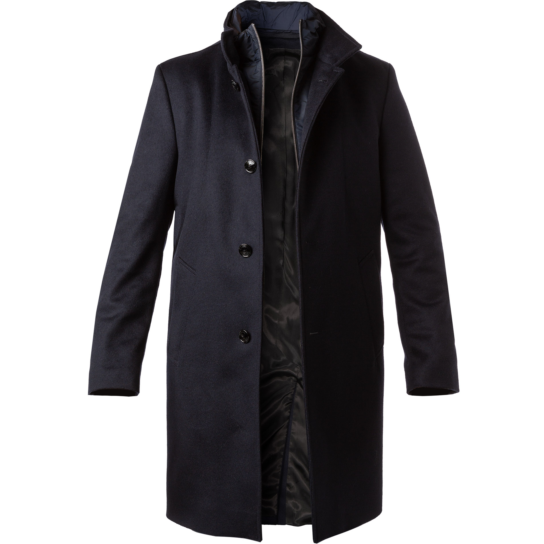 BALDESSARINI Herren Mantel blau unifarben