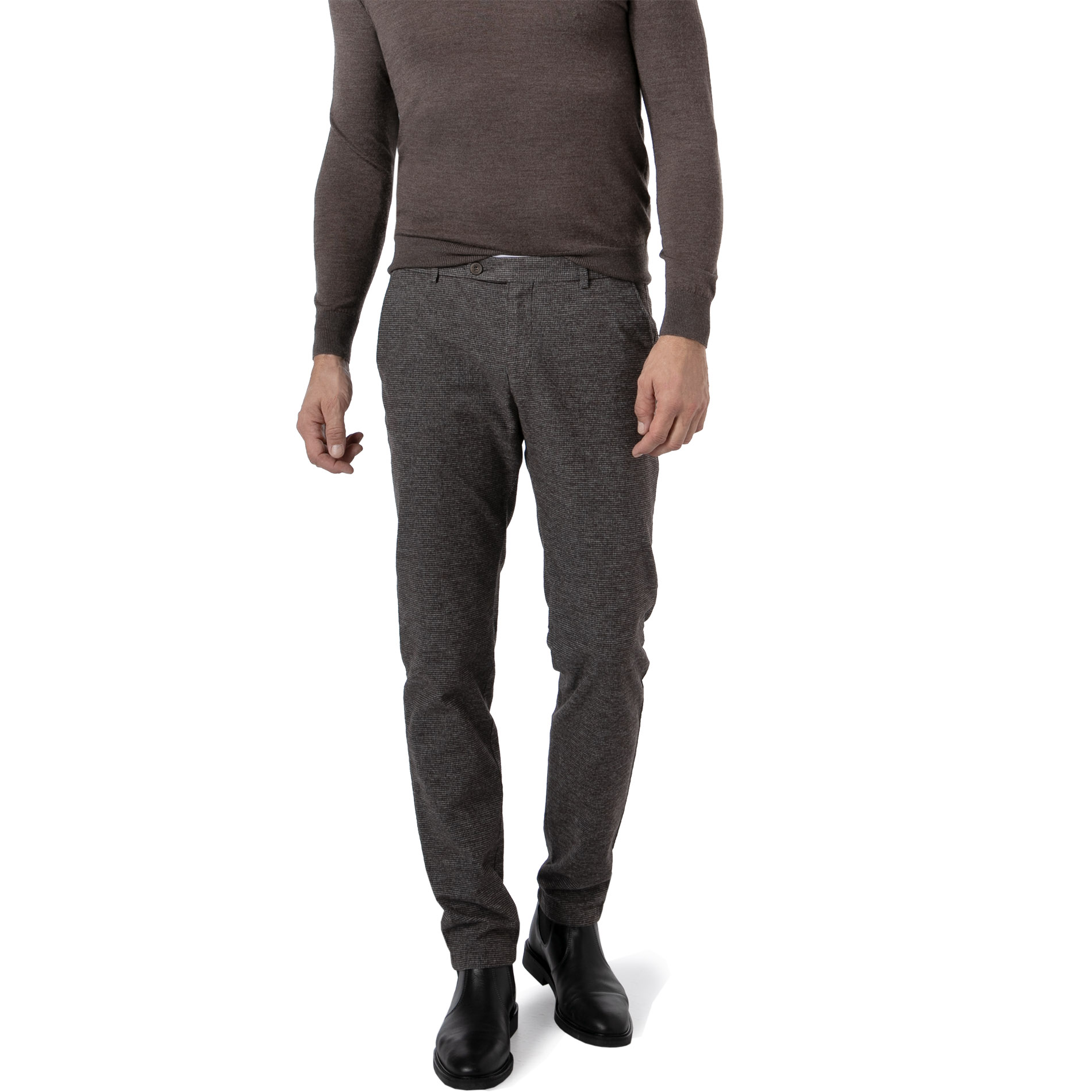 bugatti Herren Hose braun gemustert