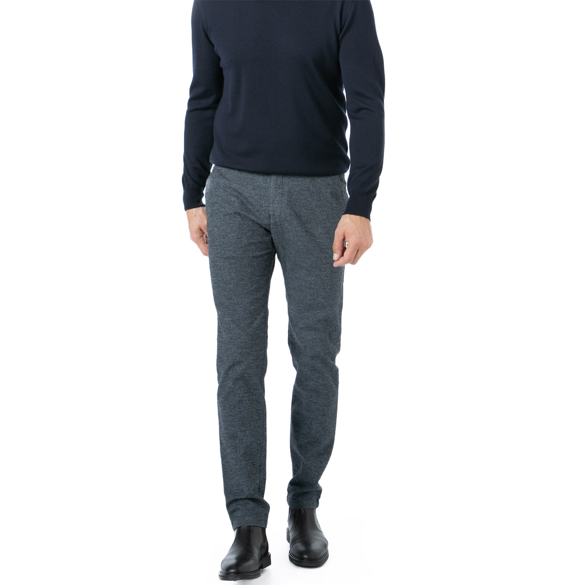 bugatti Herren Hose blau gemustert