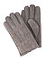 Handschuhe, Lammfell, grau - hellgrau