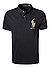 Polo-Shirt, Classic Fit, Baumwoll-Piqué, schwarz - schwarz