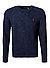 Pullover, Wolle, navy meliert - navy