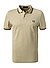 Polo-Shirt, Baumwoll-Piqué, hellbeige - hellbeige-rost-dunkelgrün