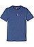 T-Shirt, Custom Slim Fit, Baumwolle, blau - blau