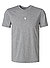 T-Shirt, Custom Slim Fit, Baumwolle, grau meliert - dunkelgrau
