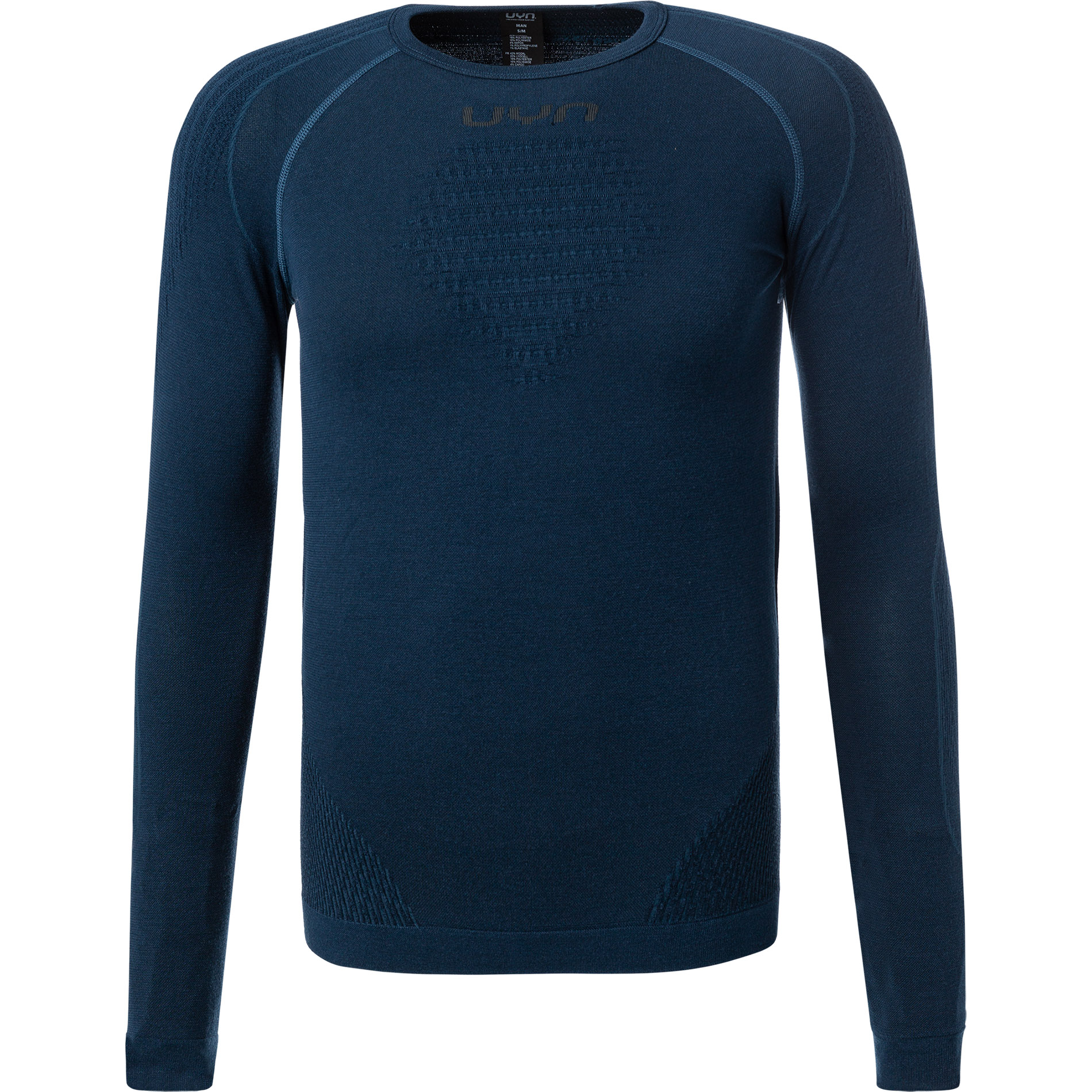 UYN Herren Funktionsshirt blau Mikrofaser unifarben