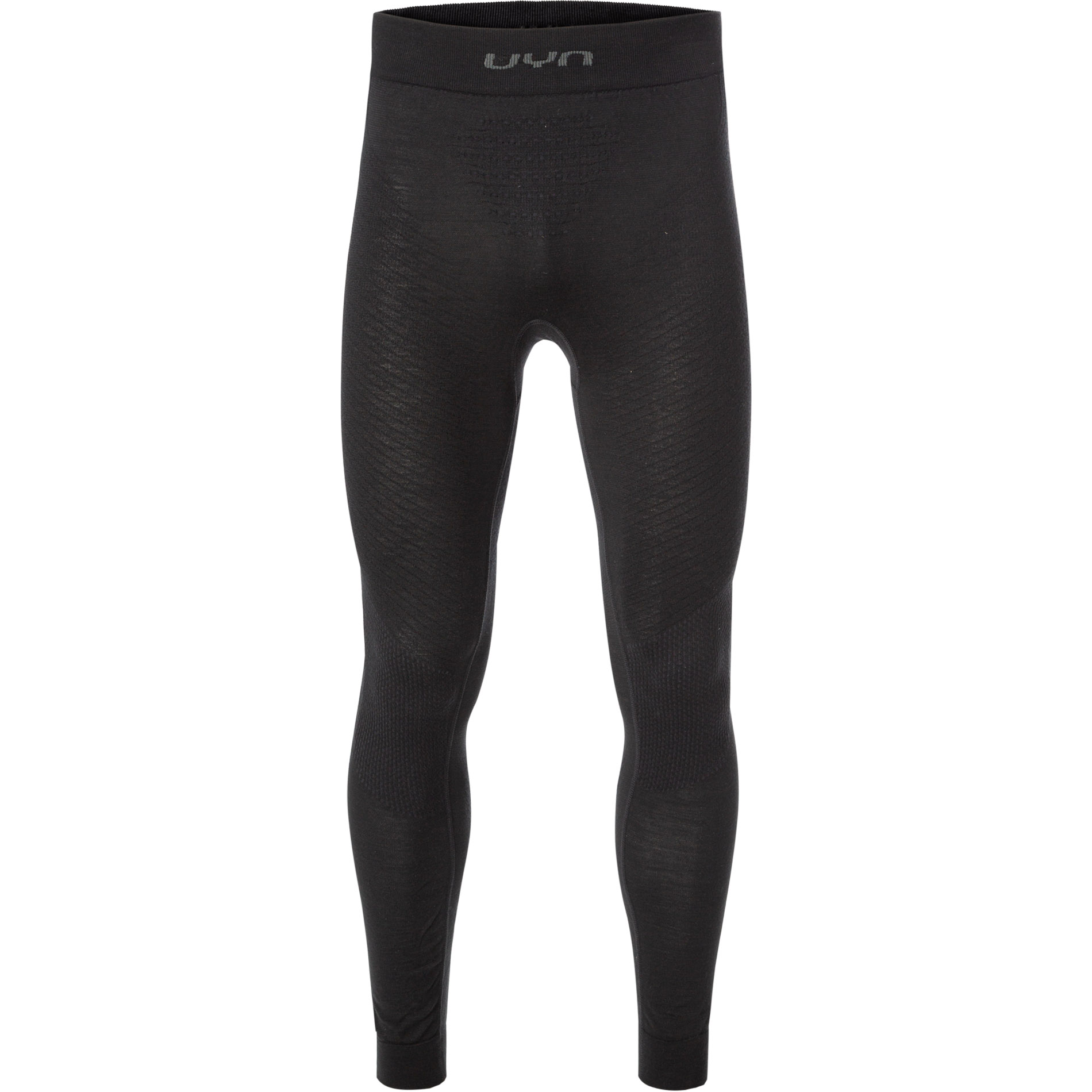 Uyn Herren Lange Unterhose Schwarz Mikrofaser/Funktion Unifarben