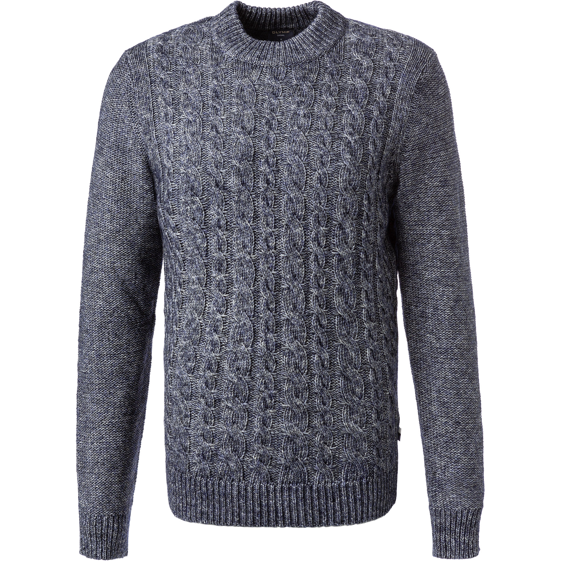 OLYMP Herren Pullover blau unifarben