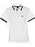 Polo-Shirt, Regular Fit, Baumwoll-Piqué, weiß - weiß-bordeaux