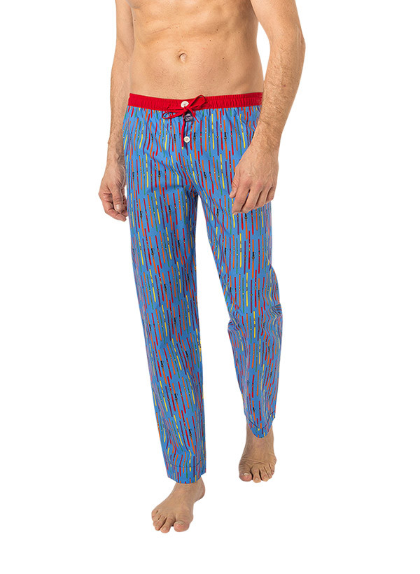 MC ALSON Pyjamahose P4832/blau-rot