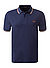 Polo-Shirt, Baumwoll-Piqué, navy - navy-ecru-brown