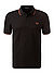Polo-Shirt, Baumwoll-Piqué, schwarz - black-whiskybrown