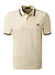 Polo-Shirt, Baumwoll-Piqué, ecru - ecru-navy-brown