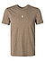 T-Shirt, Custom Slim Fit, Baumwolle, braun meliert - braun