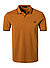 Polo-Shirt, Baumwoll-Piqué, orangebraun - nut flake