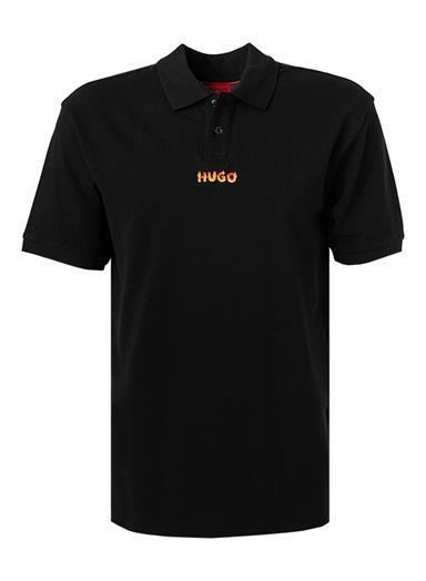 Polo-Shirt, Regular Fit, Baumwoll-Piqué, schwarz