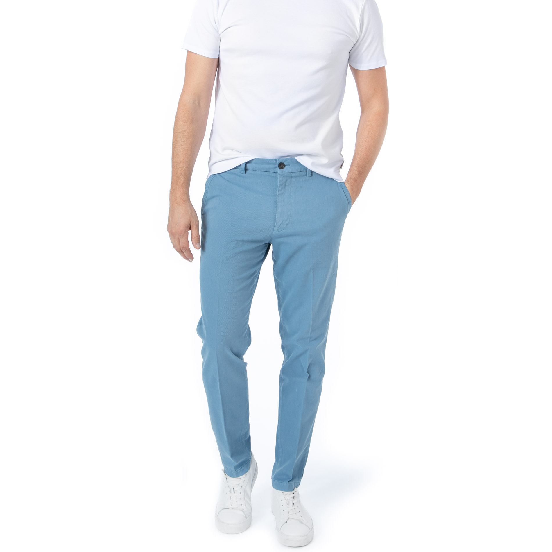 BOSS Black Herren Hose blau Slim Fit