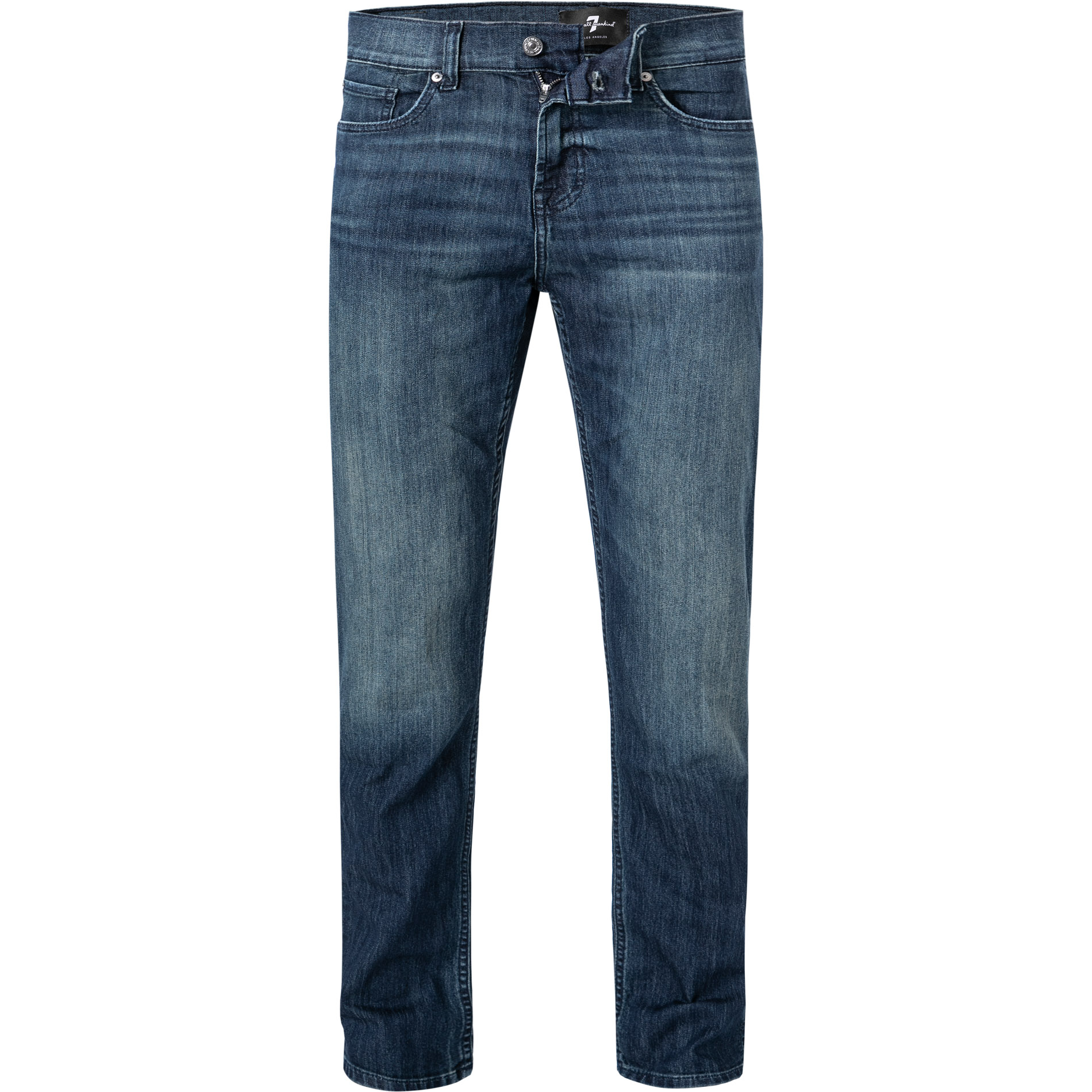 7 for all mankind Herren Jeans blau Baumwoll-Stretch