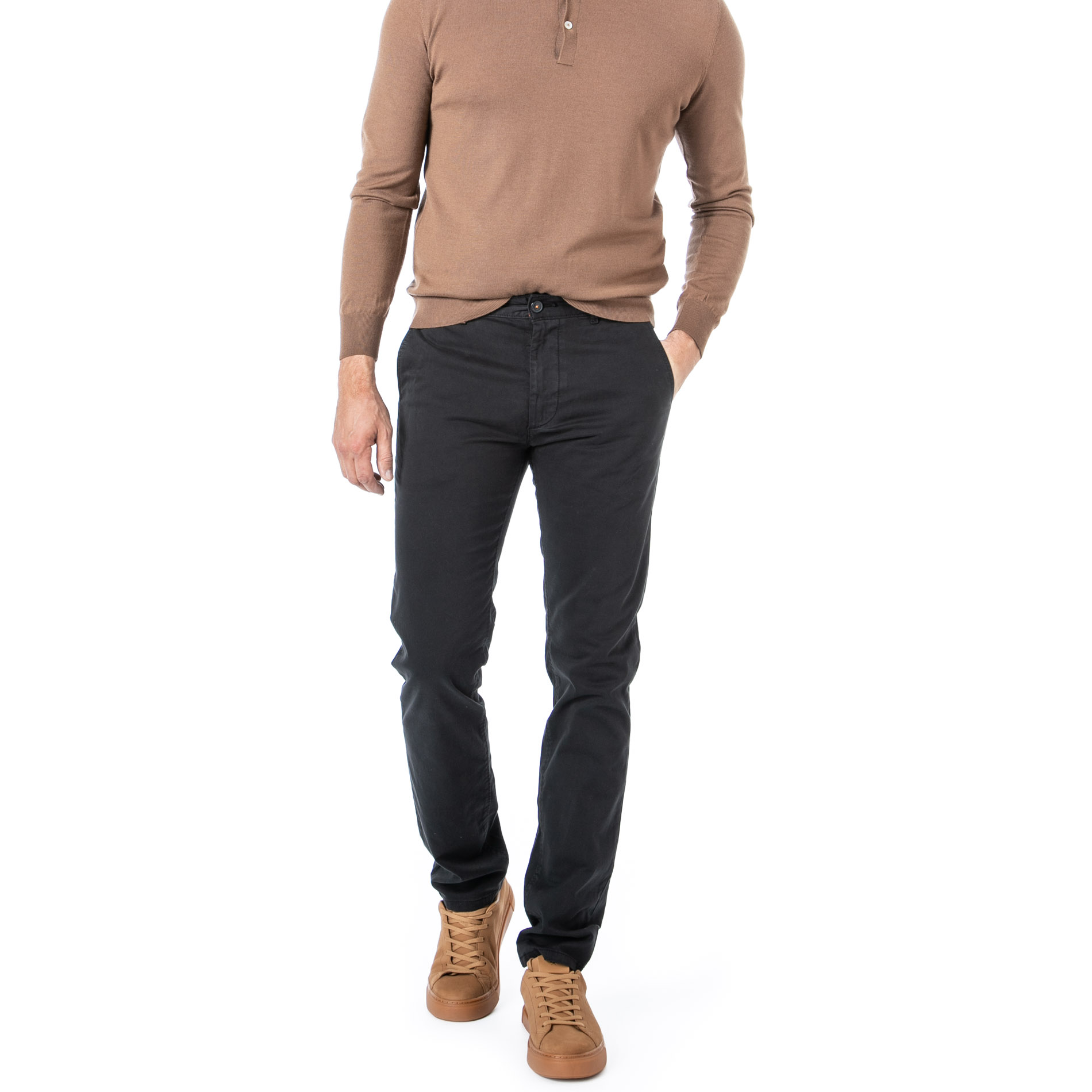 Boss Orange Herren Chino Schwarz Slim Fit