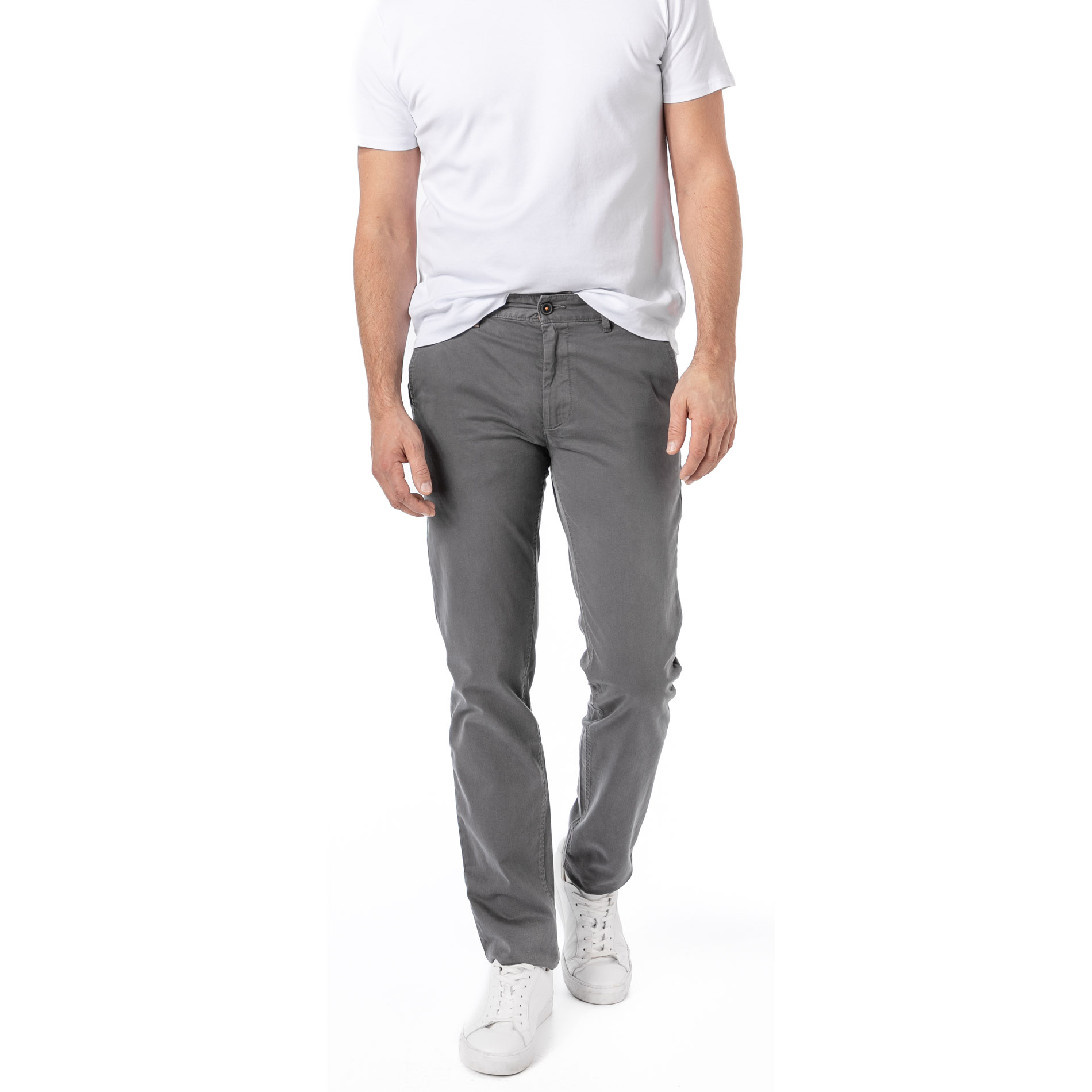 BOSS Orange Herren Chino grau Slim Fit