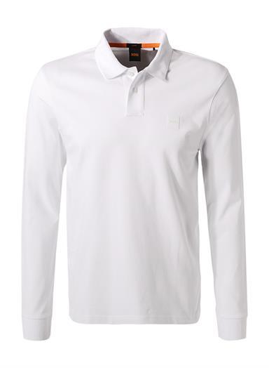 Polo-Shirt, Slim Fit, Baumwoll-Piqué, weiß