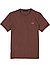 T-Shirt, Baumwolle, braun - bordeaux-grau