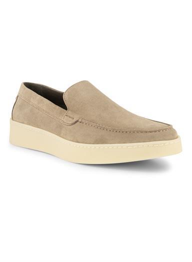 Slipper, Veoursleder, beige