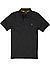 Polo-Shirt, Slim Fit, Baumwoll-Piqué, schwarz - schwarz