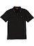 Polo-Shirt, Baumwoll-Piqué, schwarz - schwarz