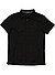 Polo-Shirt, mercerisierte Baumwolle, schwarz - schwarz