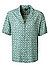 Kurzarmhemd, Viskose, grün gemustert - grün