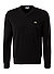 Pullover, Regular Fit, Baumwolle, schwarz - schwarz