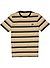 T-Shirt, Baumwolle, beige-schwarz gestreift - beige-schwarz