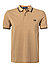 Polo-Shirt, Baumwoll-Piqué, beige - beige-schwarz