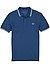 Polo-Shirt, Baumwoll-Piqué, blau - blau-weiß