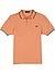 Polo-Shirt, Baumwoll-Piqué, orange - orange-dunkelgrün