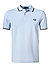 Polo-Shirt, Baumwoll-Piqué, hellblau - hellblau-grau