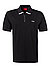 Zip-Polo, Regular Fit, Baumwoll-Jersey, schwarz - schwarz