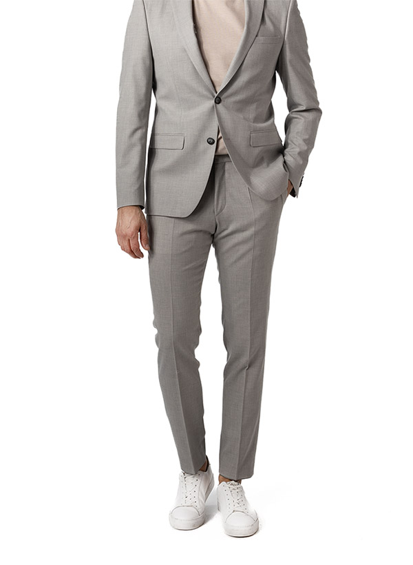 Hose, Extra Slim Fit, Schurwolle, hellgrau