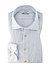 Hemd, Fitted Body, Reines Leinen, bleu-weiß gestreift - blau