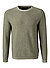 Pullover, Bio Baumwolle-Leinen, oliv meliert - olive