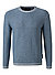 Pullover, Bio Baumwolle-Leinen, blau meliert - blau